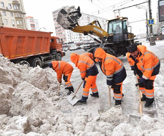 Уборка снега в Анжеро-Судженске и  Кемеровской области